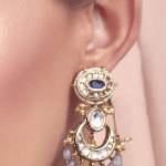 Handmade Kundan Polki Chandbalis