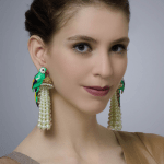 Bead parrot earrings