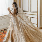 Beige color wedding lehenga