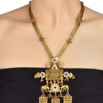 Stone Tassel Pendant Necklace