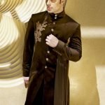 Brown color indo western dress
