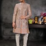 Pastel pink sherwani