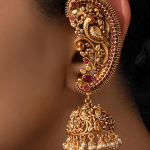 Temple Bead Cuff Jhumkas