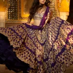 Purple Multi-Tiered Lehenga Set