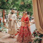 Red color wedding lehenga