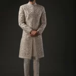 Ivory Matka Silk Sherwani