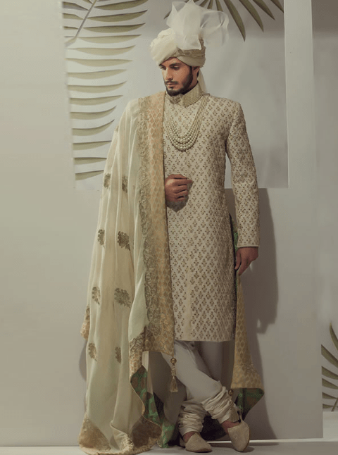Off white color mens sherwani
