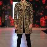 SHERWANI WITH BLACK SILK LINING