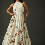 Ivory Embroidered Anarkali