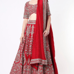 Red Lehenga Set With Zardosi Embroidery