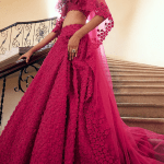 Pink Silk Organza Embroidered Lehenga Set
