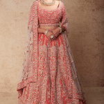 Orange Embroidered Pragya Lehenga Set