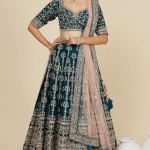 Bottle Green Embellished Lehenga Set