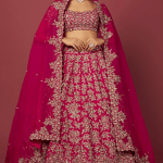 Red Embroidered Lehenga Set