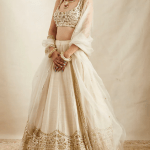 Off-White Raw Silk Lehenga Set
