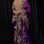 Purple Dupion Embroidered Kurta Set