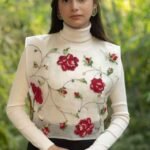 Ethereal white floral sweet escape bib top