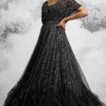 Black Embroidered Jacket Set