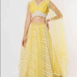 Yellow Hand Embroidered Lehenga Set