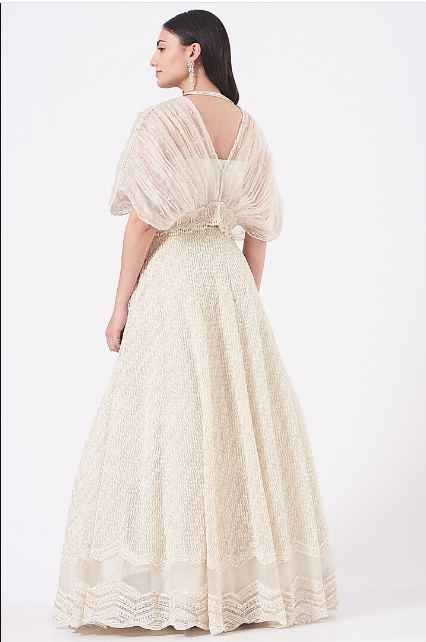 Ivory Embroidered Lehenga Set - Image 2