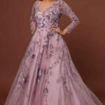 Lavender Embroidered Gown