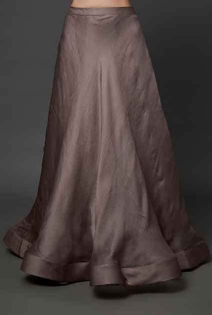Grey Organza Flared Lehenga Set - Image 3
