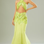 Lime Green Chiffon Gown