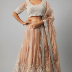 Pink Tissue Organza Lehenga Set