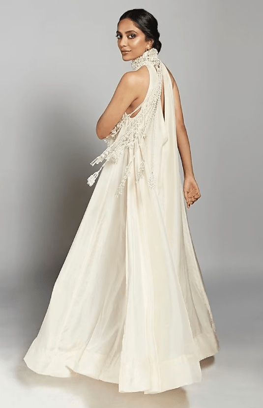 Classic White Embroidered Gown