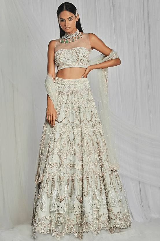 Royal Swan Embroidered Lehenga Set