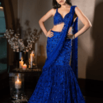 Electric Blue Fishcut Lehenga