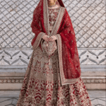 Red Lehenga Choli Dupatta Barat Pakistani Bridal Dress