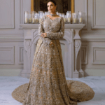 Premium Pakistani Bridal Dress in Long Tail Gown Style
