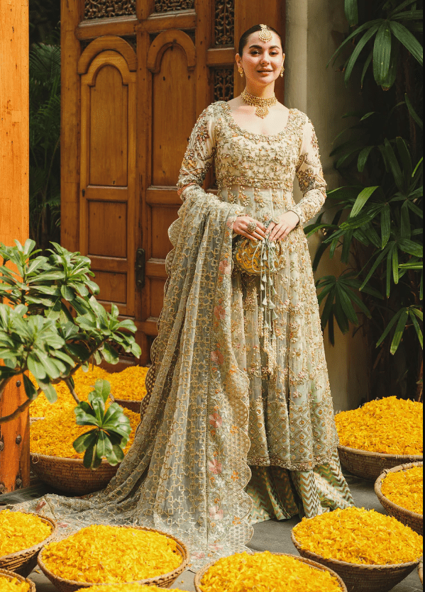 Mint Green Embroidered Pakistani Wedding Dress Pishwas Sharara Style – Lady  Selection Inc