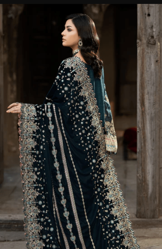 Navy Blue Embroidered Pakistani Wedding Dress Kameez Trousers Shawl Lady Selection Inc Navy Blue Embroidered Pakistani Wedding Dress Kameez Trousers Shawl Lady Selection Inc