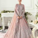 Designer Embroidered Blush Pink Indian Outfit