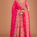 Red Silk Zardosi & Resham Embroidered Lehenga Set