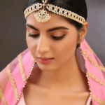 Gold Finish Kundan Polki Mathapatti