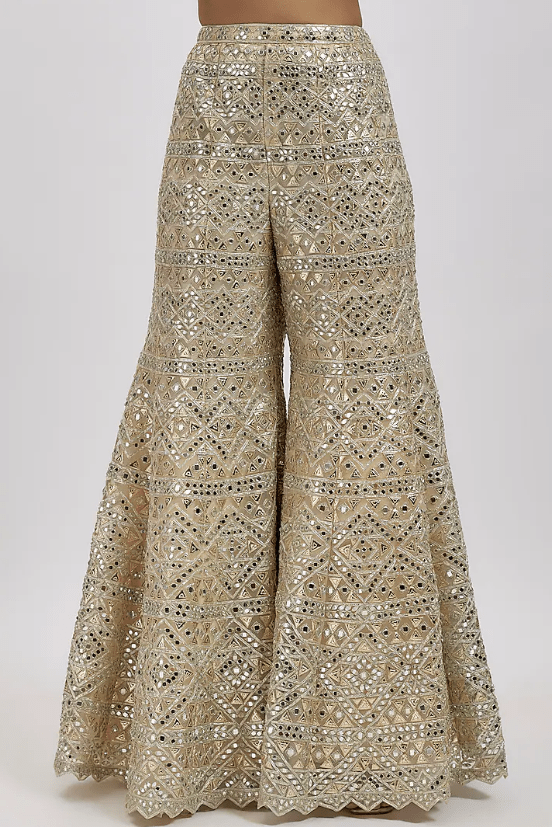 Ivory Net Sharara Set - Image 3