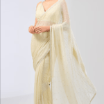 Sage Georgette Thread Hand Embroidered Saree Set