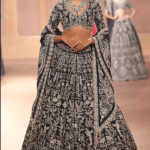 Purple Raw Silk Zari Embroidered Lehenga Set