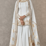 Ivory Heavy Crepe Motif & Sitara Work Sharara Set