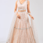 Pink Lace Hand Embroidered Lehenga Set