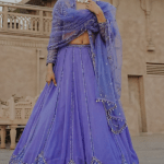 Lavender Embroidered Lehenga Set