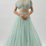 Powder Blue Taiwan Net Skirt Set