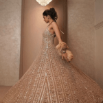 Cream color wedding gown