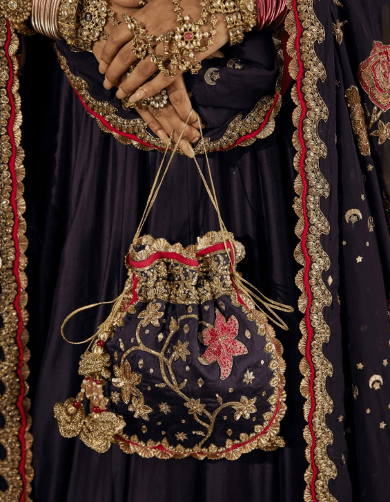 Deep purple silk lehenga - Image 5