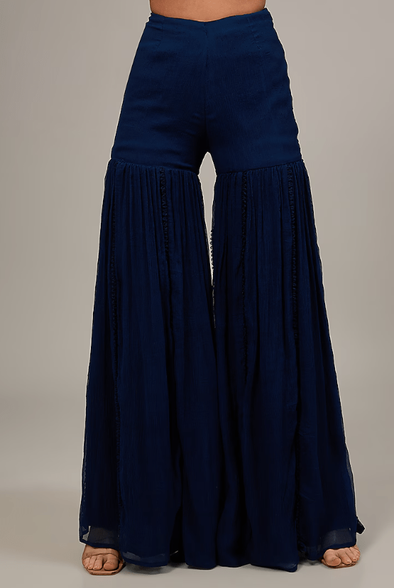 Blue Chiffon Sharara Set - Image 3