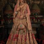 An earthy pink tulle lehenga