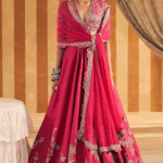 Royal Fuchsia Raw Silk Embroidered Lehenga Set